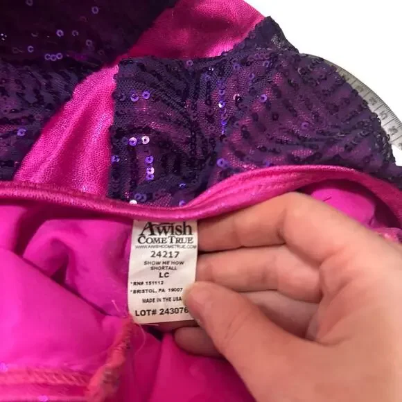 Girls dance Costume sequin size LC - Picture 9 of 10